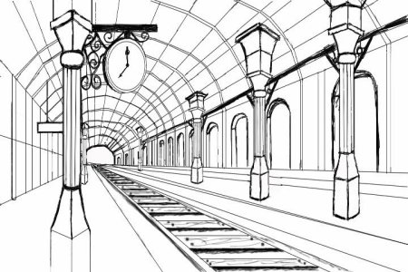 Раскраска вокзал
