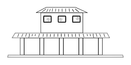 Раскраска ЖД станция