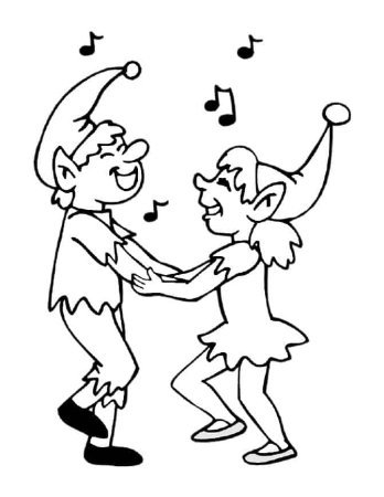 Дети танцуют раскраска для детей