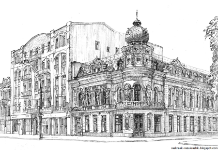 Церковь раскраска