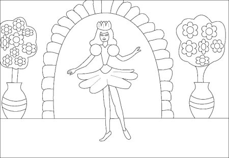 Дюймовочка картинки раскраски