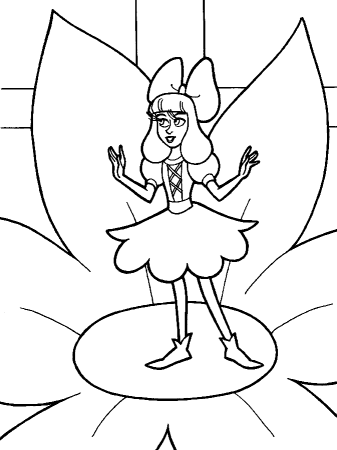 Дюймовочка раскраска