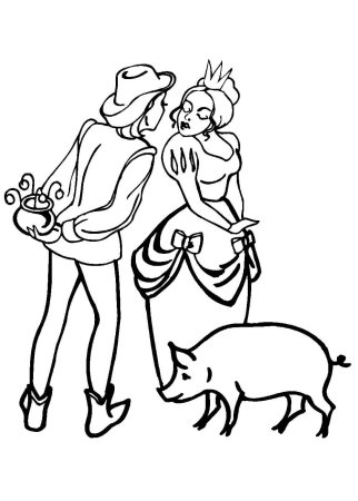 Сказки Андерсена Дикие лебеди разукрашка