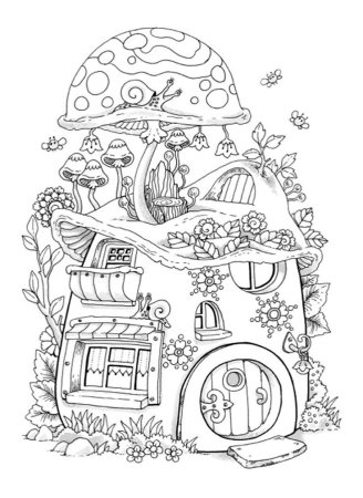 Сказочный домик раскраска для детей