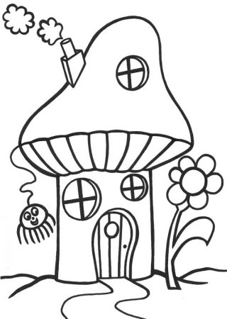 Сказочный домик раскраска