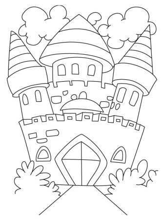 Раскраска забавные домики