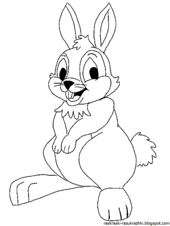 Заяц раскраска