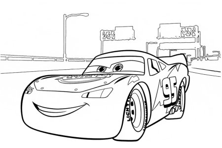 Машина раскраска молния Маккуин