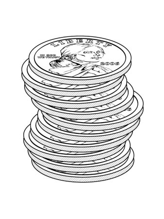 Монеты черно белые