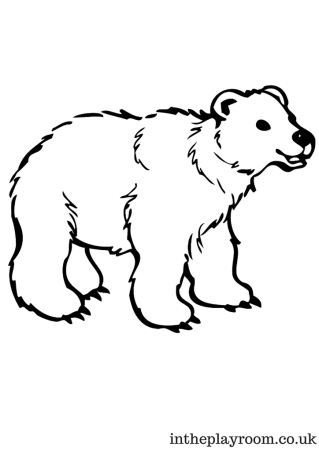 Медведь раскраска