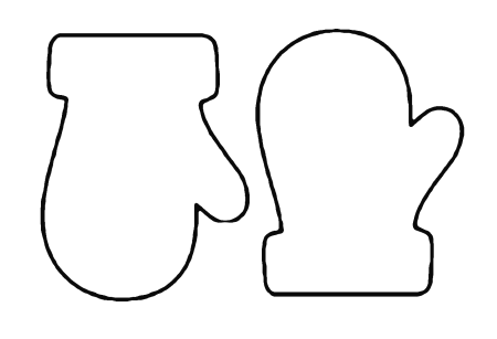 Варежки раскраска для детей