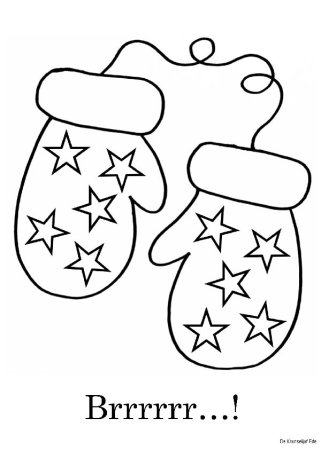 Варежки раскраска