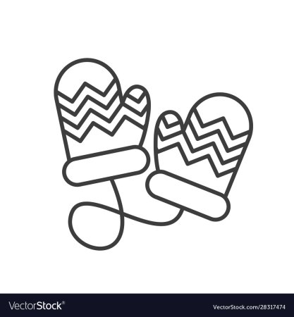 Варежка трафарет для вырезания