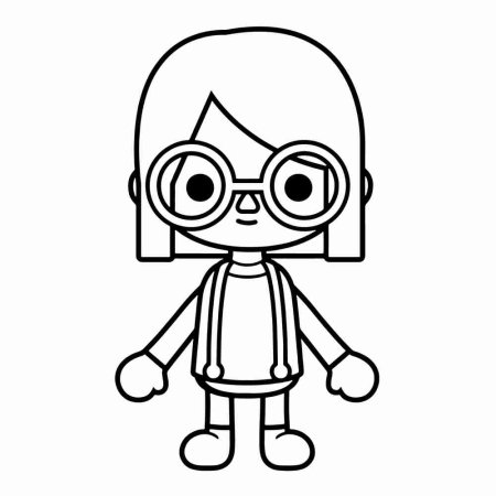 Раскраска из игры toca World