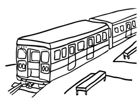 Поезд метро раскраска