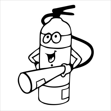 Огнетушитель раскраска