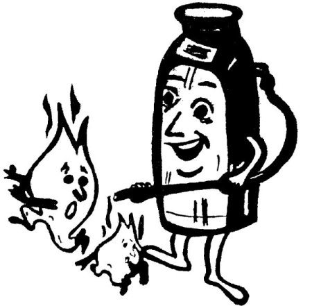 Огнетушитель трафарет