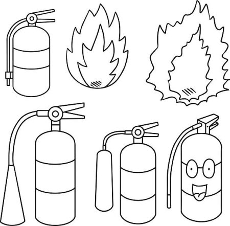 Огнетушитель трафарет