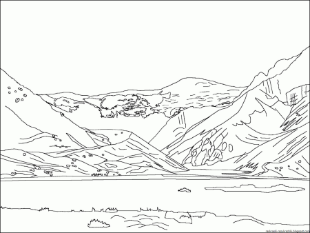 Раскраска горы