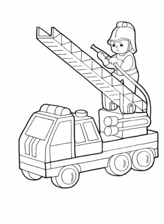 Рисунки для срисовки пожарный