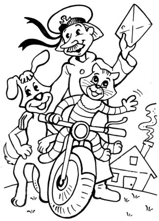 Простоквашино 2018 дядя Федор раскраска