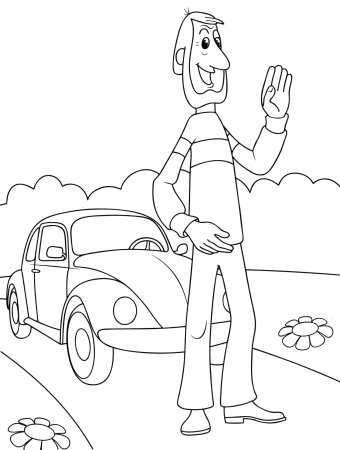 Раскраска Простоквашино дядя Федор