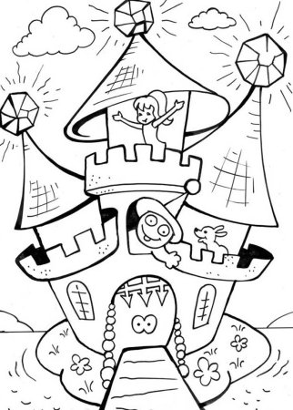 Сказочный город раскраска для детей