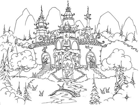 Раскраски замки и дворцы