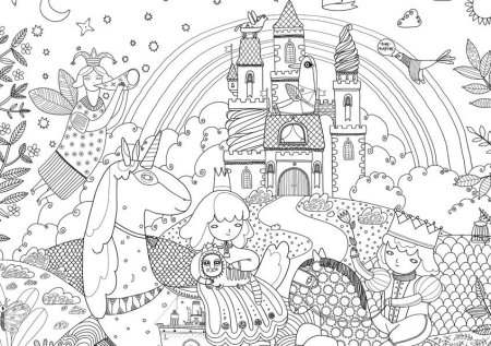 Раскраска замок