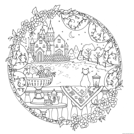 Мандолы домики раскраски