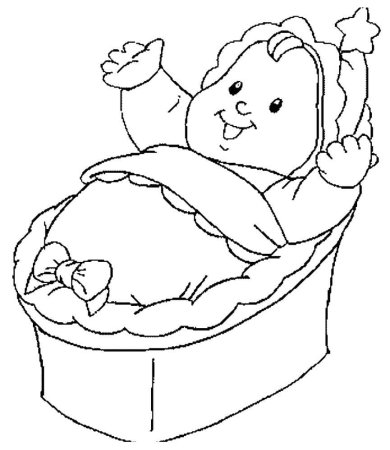 Раскраска младенец