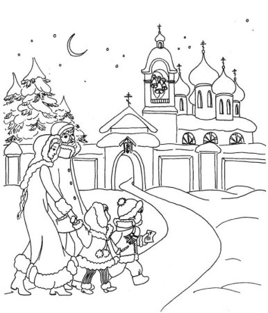 Раскраска алтаря православного храма