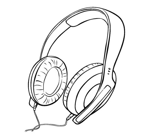 Наушники раскраска для детей
