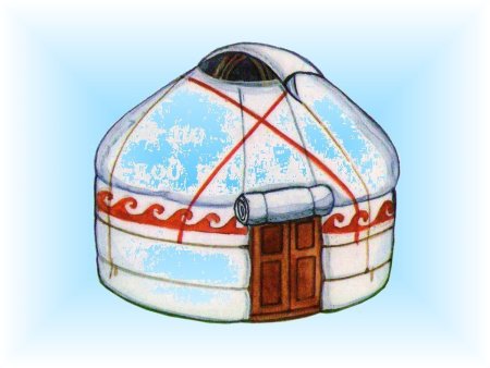 Башкирская юрта с орнаментом для детей