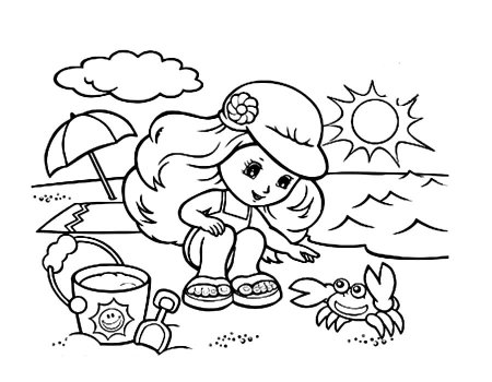 Сад раскраска для детей