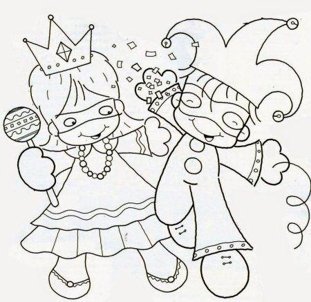 Карнавал раскраска для детей