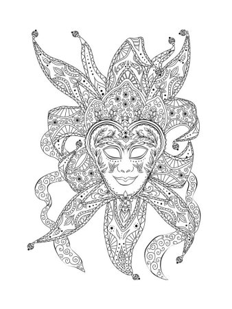 Венецианский карнавал раскраска