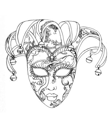 Раскраска маскарад