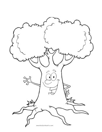 Дуб раскраска