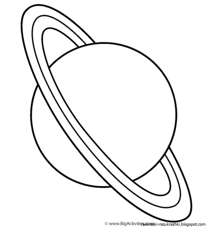 Очертания планеты Сатурн