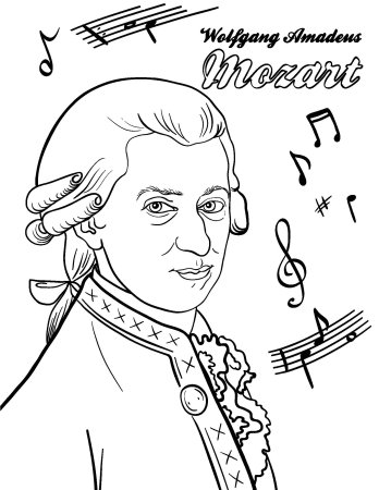 Моцарт портрет рисунок