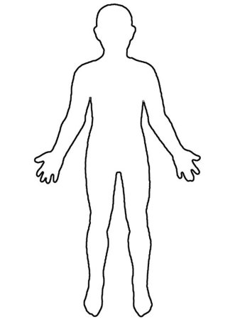 Человечек раскраска