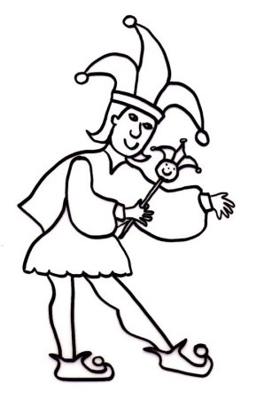 Клоун раскраска