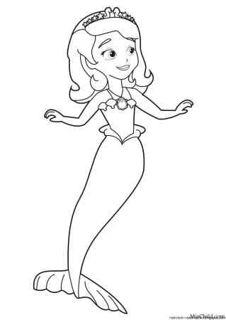 Принцесса раскраска для малышей