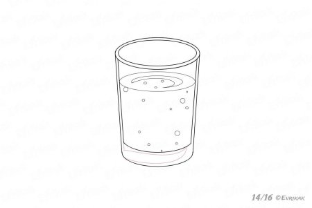 Стакан воды раскраска