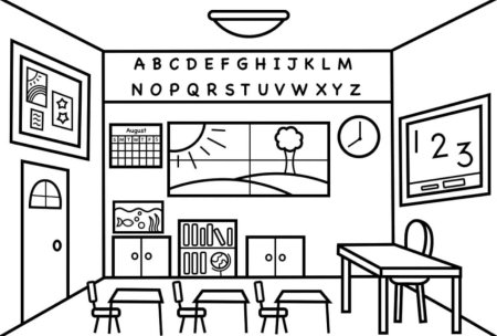 Раскраска кабинет