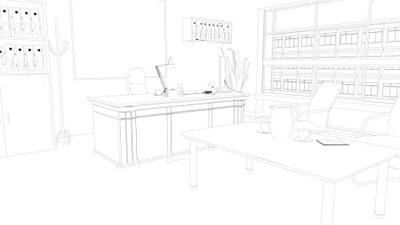 Нарисованный кабинет