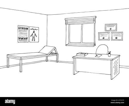 Раскраска кабинет врача