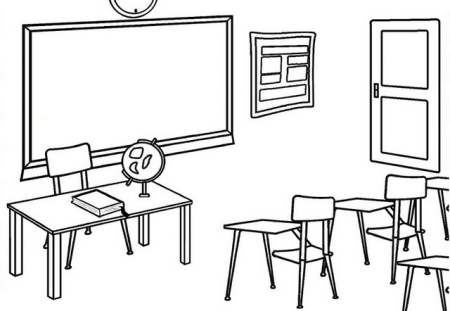 Набросок интерьера комнаты