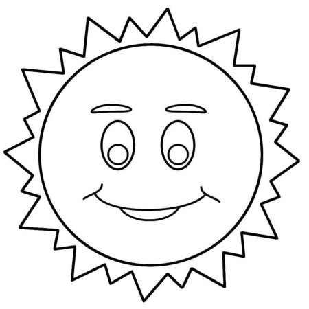 Раскраска. Солнышко